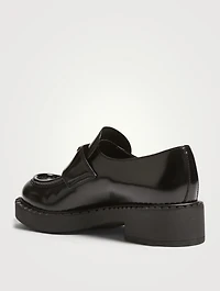 Chocolate Brushed Leather Loafers