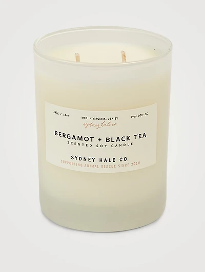 Bergamot & Black Tea Scented Soy Candle