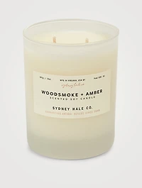 Woodsmoke & Amber Scented Soy Candle