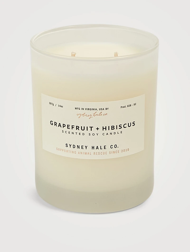 Grapefruit Hibiscus Scented Soy Candle