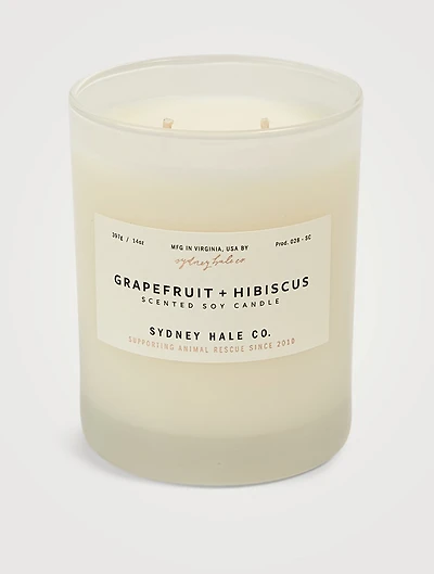 Grapefruit Hibiscus Scented Soy Candle