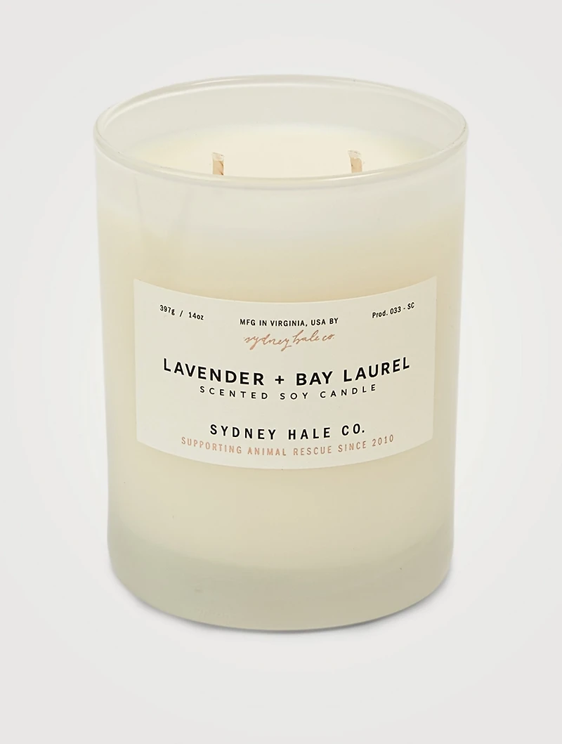 Lavender & Bay Laurel Scented Soy Candle