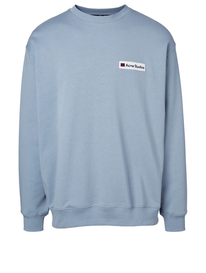 Cotton Sweatshirt With Logo Patch
