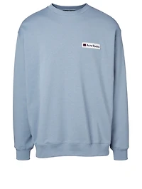 Cotton Sweatshirt With Logo Patch