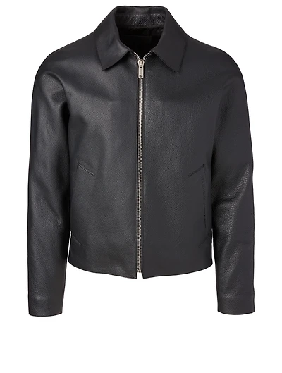 Leather Blouson Jacket