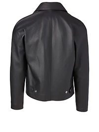 Leather Blouson Jacket