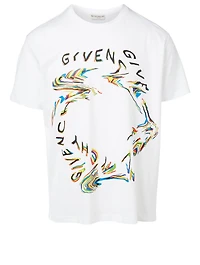 Cotton T-Shirt With Glitch Logo