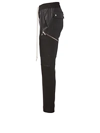 Leather-Blend Cargo Pants