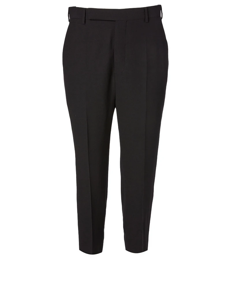 Wool-Blend Cropped Pants