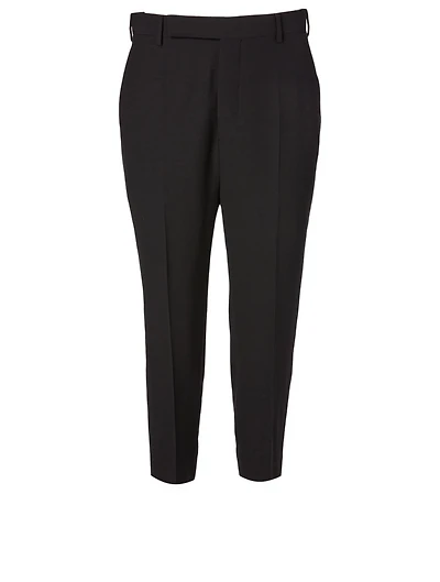 Wool-Blend Cropped Pants