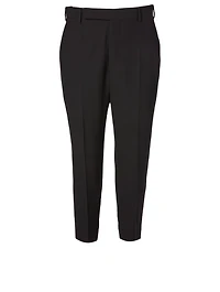 Wool-Blend Cropped Pants