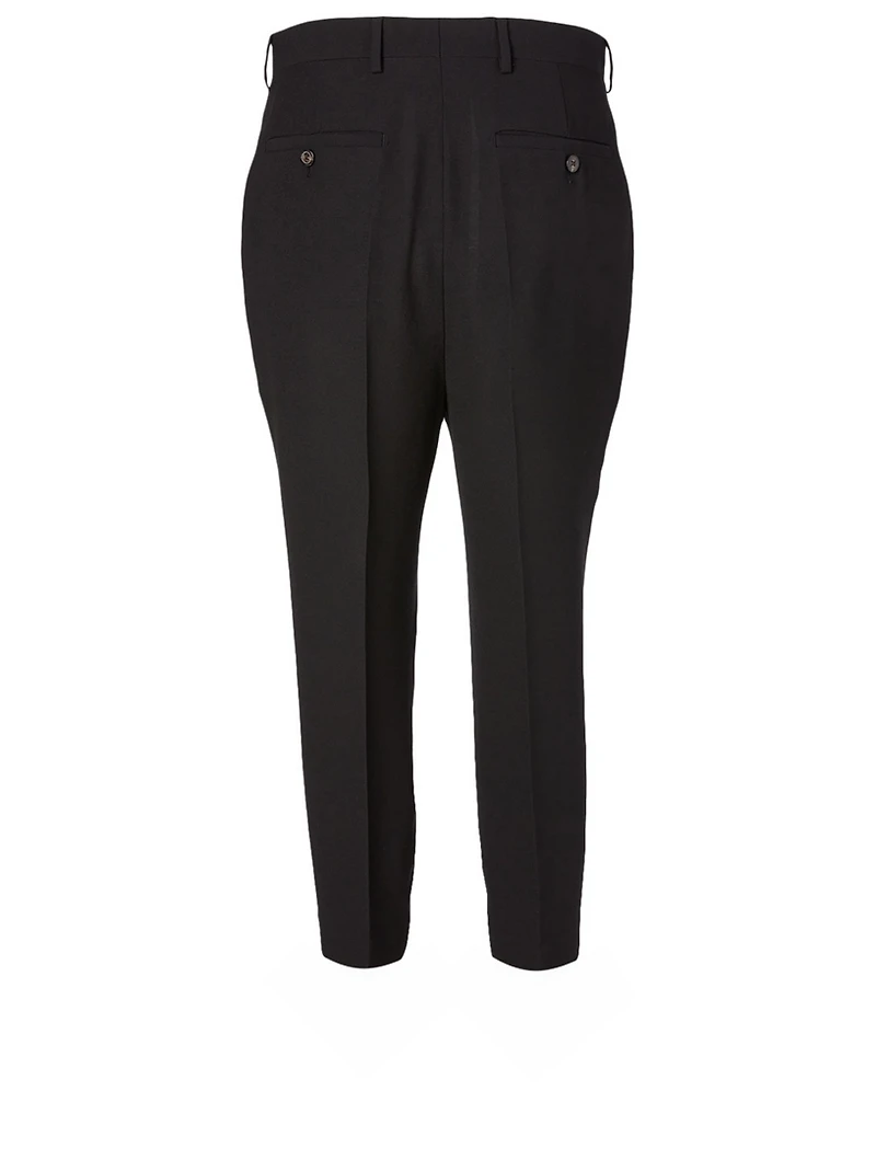Wool-Blend Cropped Pants