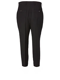 Wool-Blend Cropped Pants