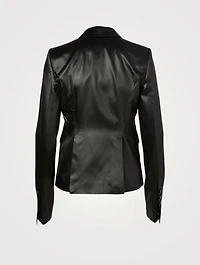 Liquid Latex Satin Blazer