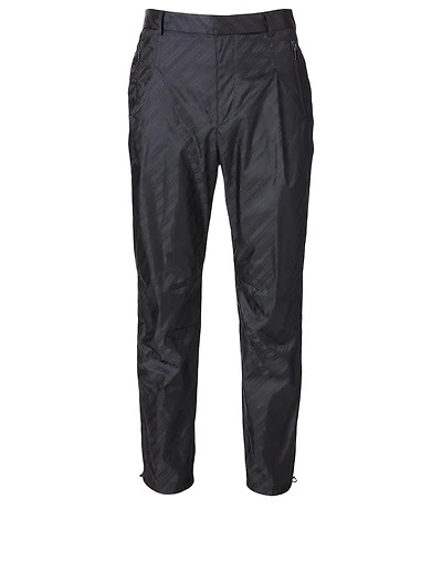 Nylon Track Pants Chain Print