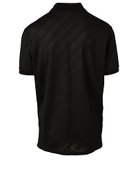 Jacquard Polo Shirt Chain Logo Print
