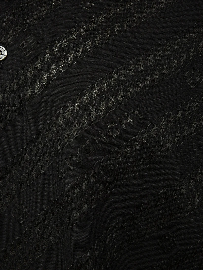 Jacquard Polo Shirt Chain Logo Print