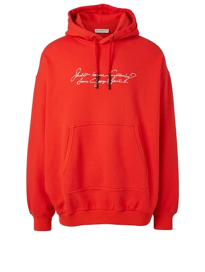 Cotton Hoodies With Logo Calligraphy