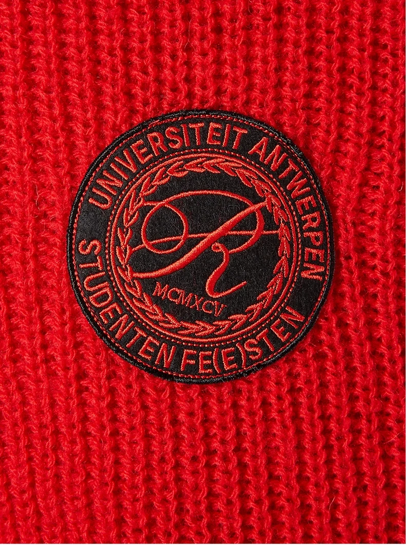 Wool Oversized Sweater With Patch