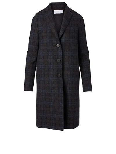 Wool And Cashmere Overcoat Tartan Print