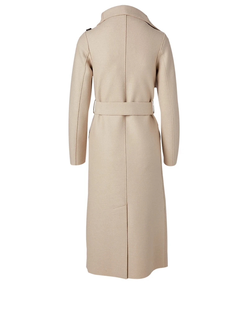 Wool Midi Wrap Coat