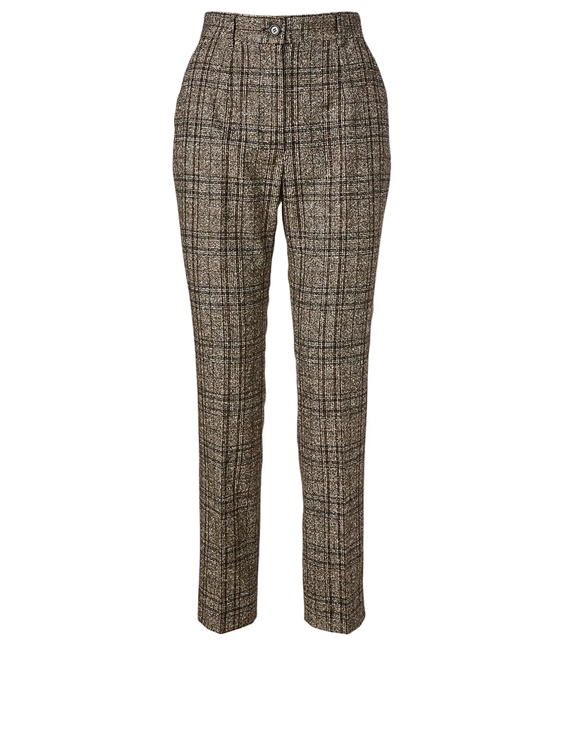 Alpaca And Cotton Tartan Pants