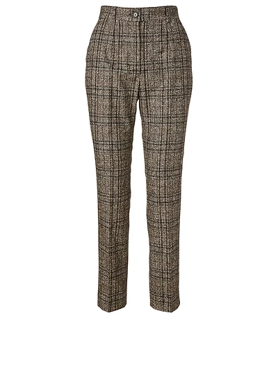 Alpaca And Cotton Tartan Pants