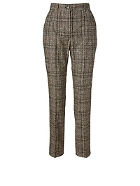 Alpaca And Cotton Tartan Pants