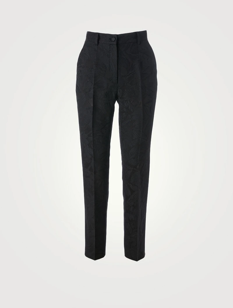 Slim-Fit Jacquard Pants