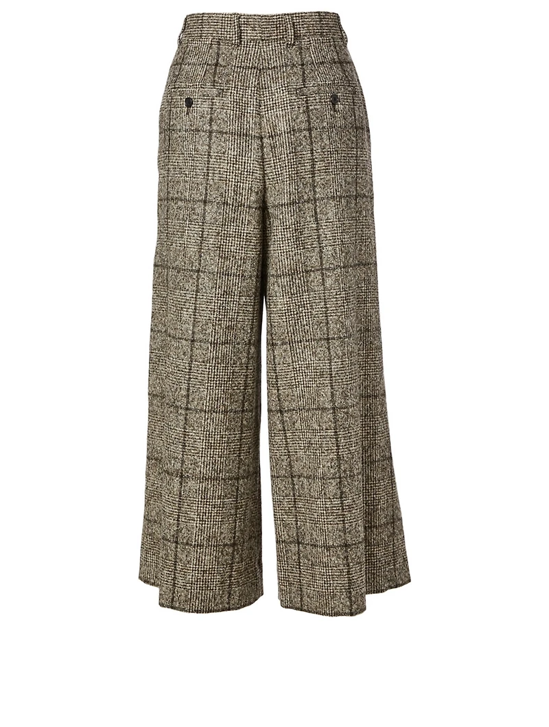 Wool And Alpaca Tweed Culotte Pants