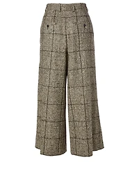Wool And Alpaca Tweed Culotte Pants