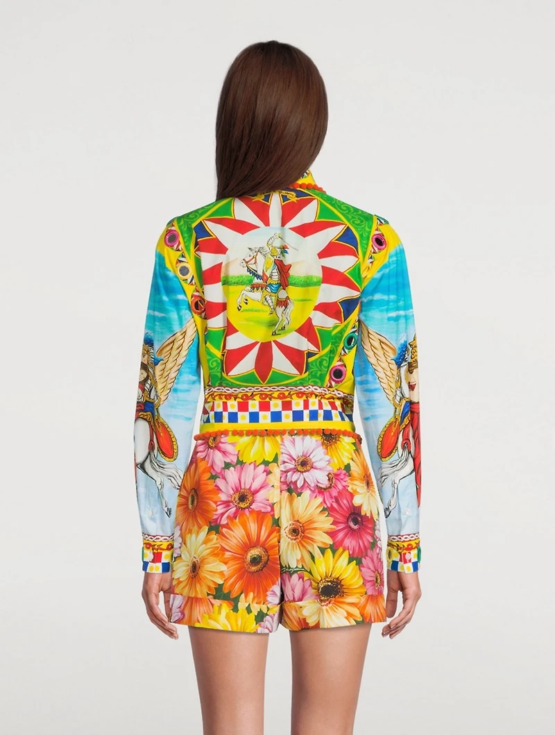 Cropped Shirt Carretto Print
