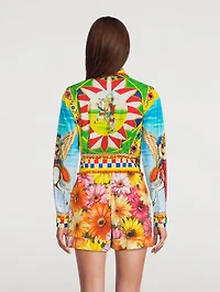Cropped Shirt Carretto Print