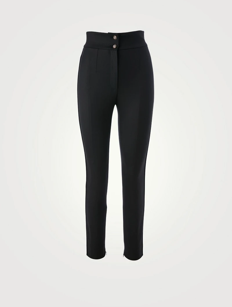 Wool Stretch High-Waisted Pants