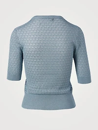 Lurex Lace-Stitch Sweater
