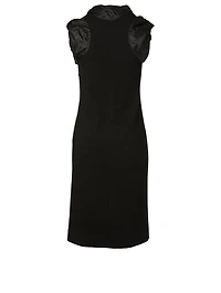Sleeveless Sheath Dress Logo Chain Print