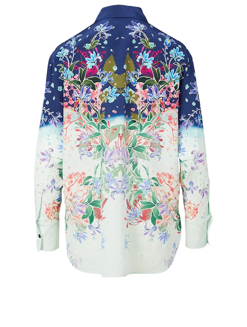 Silk Shirt Floral Print