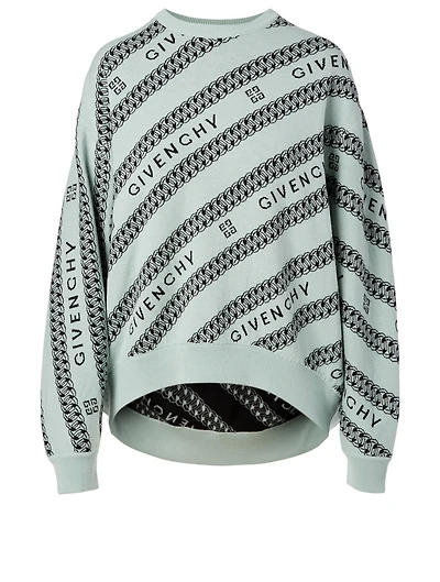 Wool Sweater Logo Chain Print