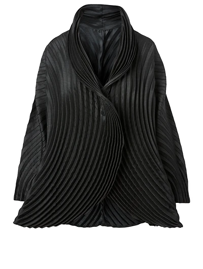 Circle Pleats Wool-Blend Jacket