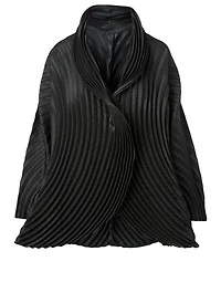 Circle Pleats Wool-Blend Jacket