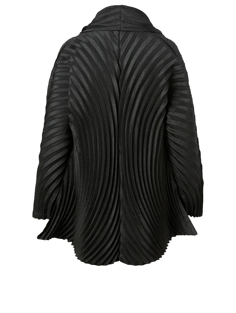 Circle Pleats Wool-Blend Jacket