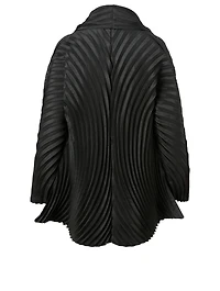 Circle Pleats Wool-Blend Jacket