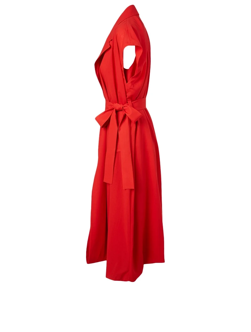 Layered Wool Long Dress