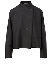 Knit Jacket Striped Print