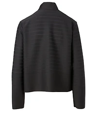 Knit Jacket Striped Print