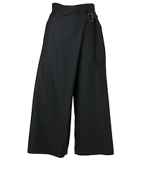 Fine Wool Bottom Wide Pants