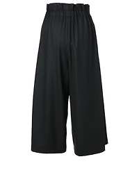 Fine Wool Bottom Wide Pants