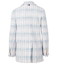 Frayed Chenille Tweed Blazer