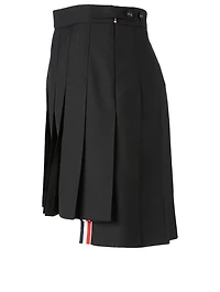Wool Mini Skirt With Dropped Back