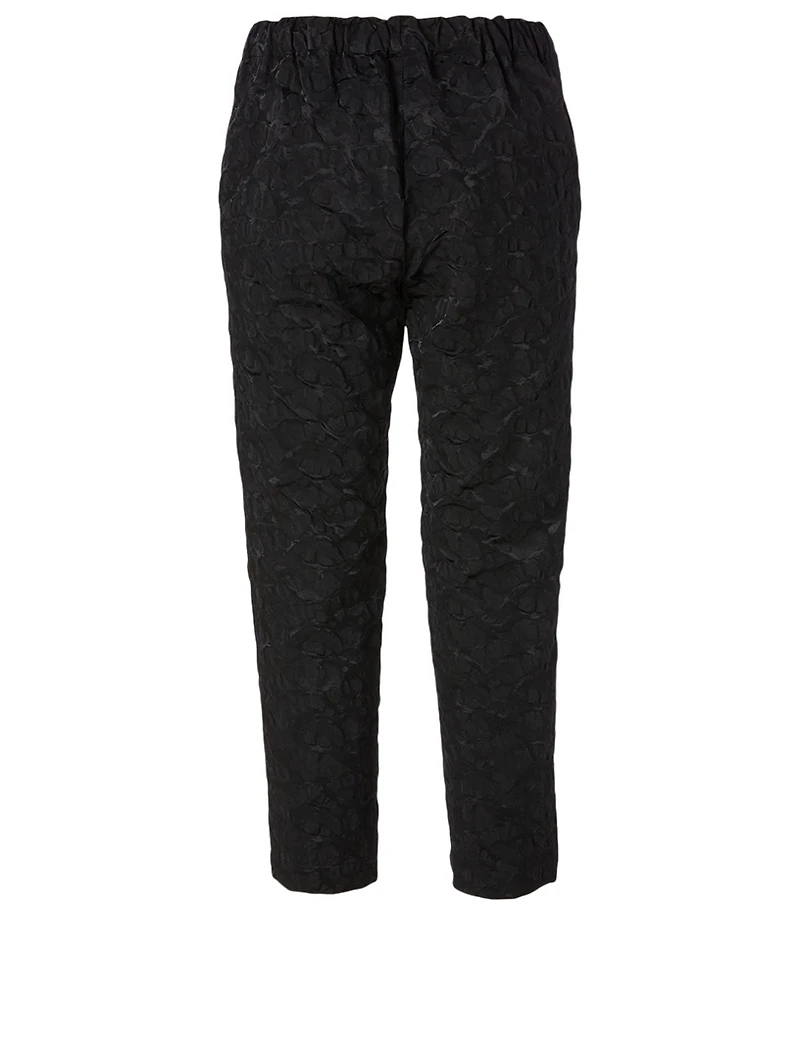 Nylon Textured Slim Pants